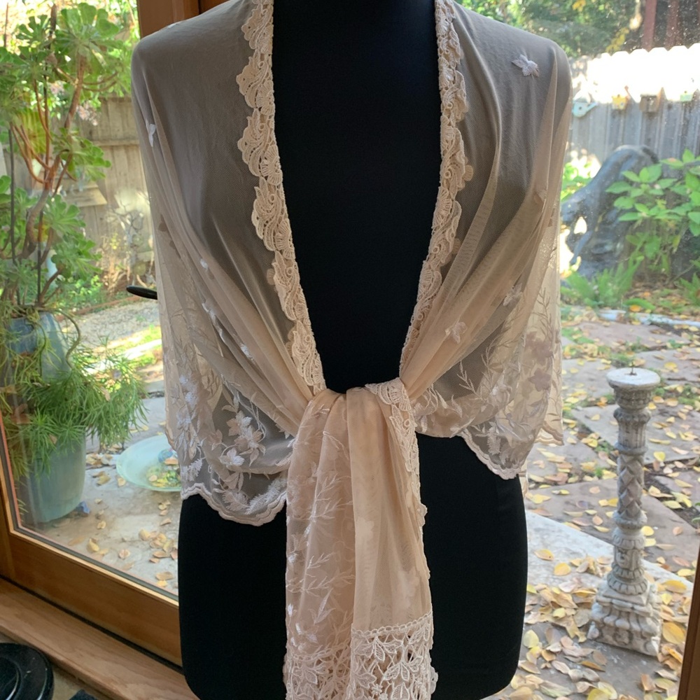 Martin McCrea 2 Piece Slip Dress + Shawl NWT